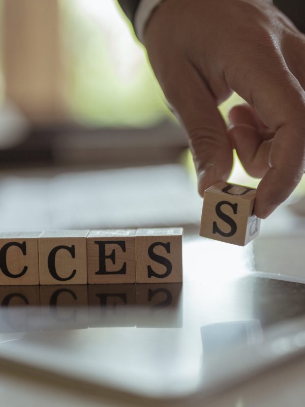 A wooden block that tells of success.